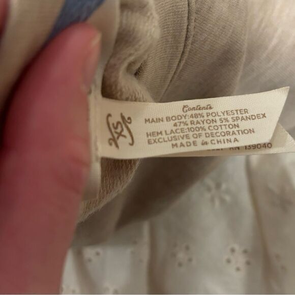 Matilda Jane beige embroidered flower long sleeve top - Picture 6 of 6